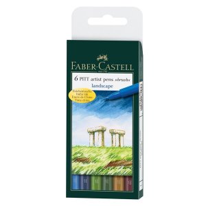 Zeichenstiftset PITT Artist Brush Landscape - 6 Stifte Zeichenstiftset PITT Artist Brush Landscape - 6 Stifte