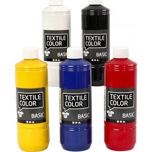 Textile Color Textilfarbe - Grundfarben - 5 x 500 ml Textile Color Textilfarbe - Grundfarben - 5 x 500 ml