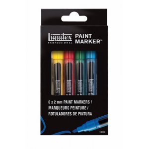 Acrylmarker-Set Liquitex LQX Fine - 6 Stifte Acrylmarker-Set Liquitex LQX Fine - 6 Stifte