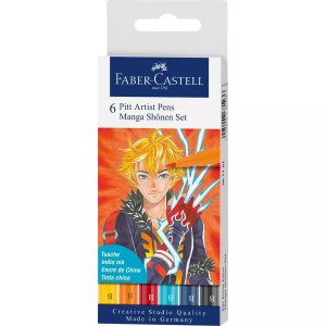 Zeichenstiftset PITT Artist Brush Manga Shonen - 6 Stifte Zeichenstiftset PITT Artist Brush Manga Shonen - 6 Stifte