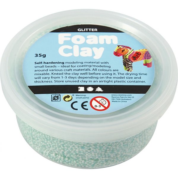 Foam Clay - hellgrn - Glitzer - 35 g
