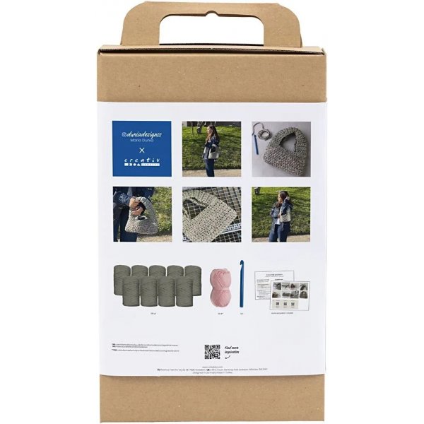 DIY Kit Hkeln, olivgrn, stabile Tasche