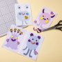 Mini DIY Kit Dekoration, Pastellfarben, Monster Collage
