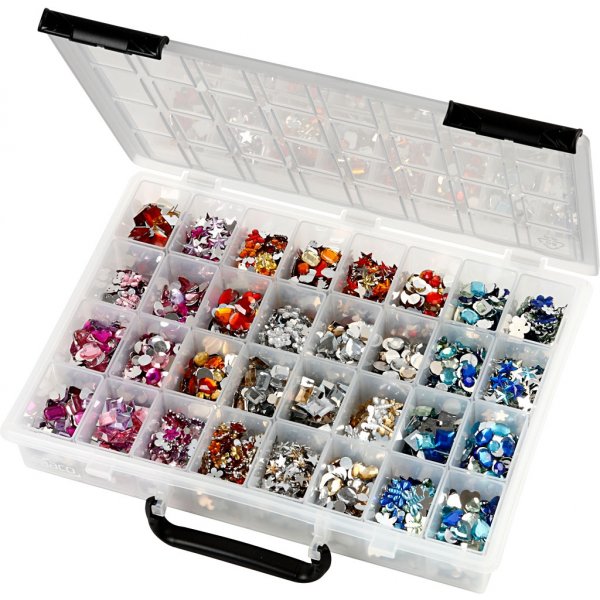 Strasssteine - gemischte Farben - 6-16 mm - 32 x 360 Stk