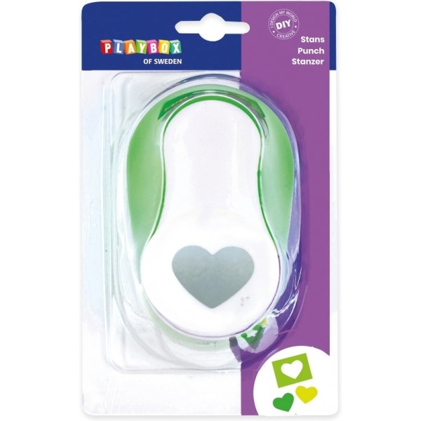 Punch's Herz - 5 cm - Grn/Wei