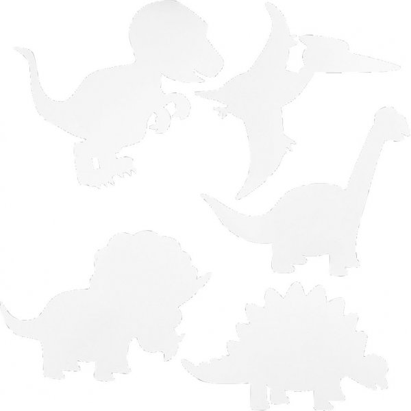 Teach Me Pappfiguren - Dinosaurier - wei - 16 Stck