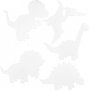 Teach Me Pappfiguren - Dinosaurier - wei - 16 Stck