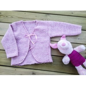 Strickanleitung - Kinder-Cardigan aus Doppelmoosstrick mit Häkelborte Strickanleitung - Kinder-Cardigan aus Doppelmoosstrick mit Häkelborte