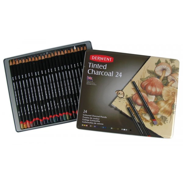 Derwent Toned Charcoal - 24 Bleistifte