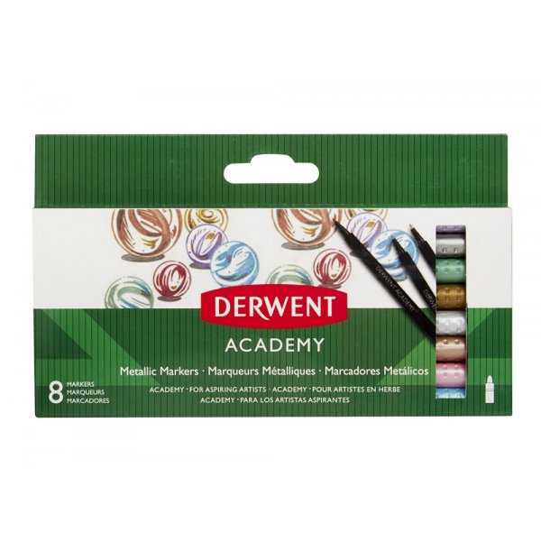 Derwent Academy Metallic Marker - 8 Stifte