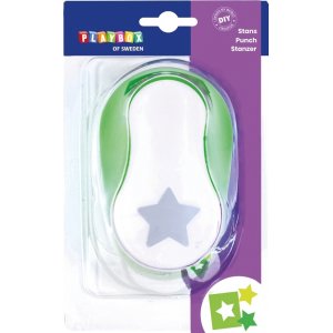 Stanzstern 5 cm - Grün/Weiß Stanzstern 5 cm - Grün/Weiß