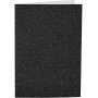 Karten und Umschlge - Schwarz - Glitzer - 11,5 x 16,5 cm - 4 Sets