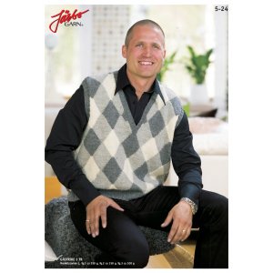 Strickmuster - Pullunder mit Dominoquadraten Strickmuster - Pullunder mit Dominoquadraten