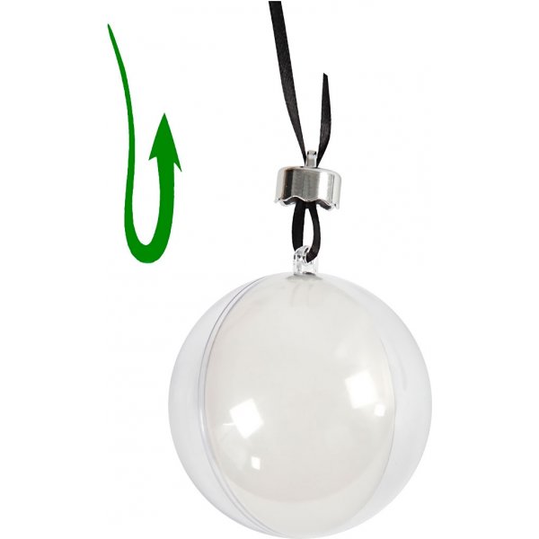 Dekokugel - transparent - 5 cm - 10 Stk