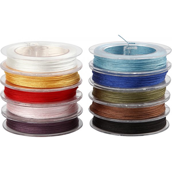 Polyesterschnur - gemischte Farben - 10 x 50 m
