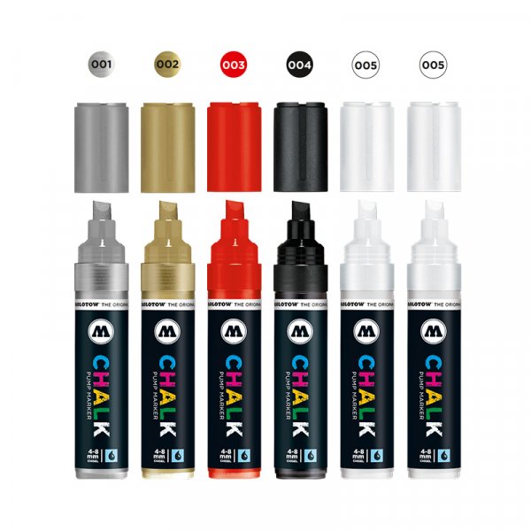 Marker-Set Kreide 4-8 mm, 6 Stifte - Basic