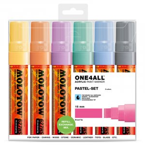 Acrylmarker One4All 15 mm 6 Stifte - Pastell Acrylmarker One4All 15 mm 6 Stifte - Pastell