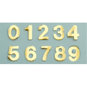 Wachsdekor Zahlenmix 8 mm - Gold Brillant 0-9 Wachsdekor Zahlenmix 8 mm - Gold Brillant 0-9