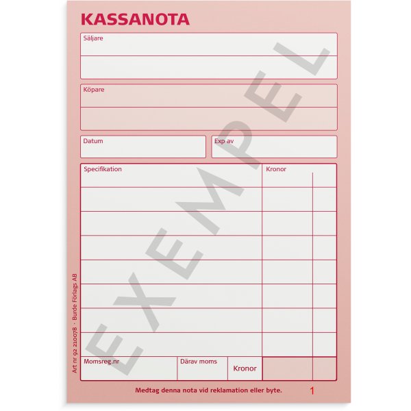 Quittung - A6 nummeriert