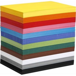 Kreativkarton - gemischte Farben - A4 - 1200 Stk Kreativkarton - gemischte Farben - A4 - 1200 Stk