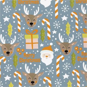 Geschenkpapier - Weihnachtsmann - Weihnachtsgeschenk - Lutscher - Rentier - 100 m Geschenkpapier - Weihnachtsmann - Weihnachtsgeschenk - Lutscher - Rentier - 100 m