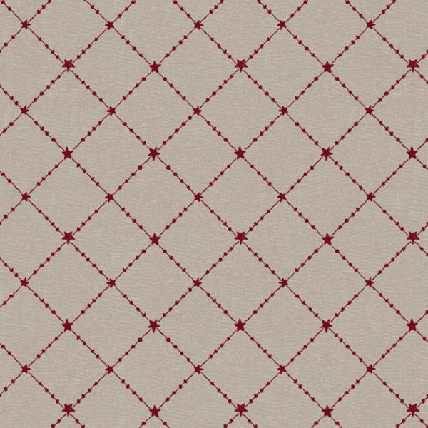 Gemustertes Wachstuch 140 cm - Rote Quadrate