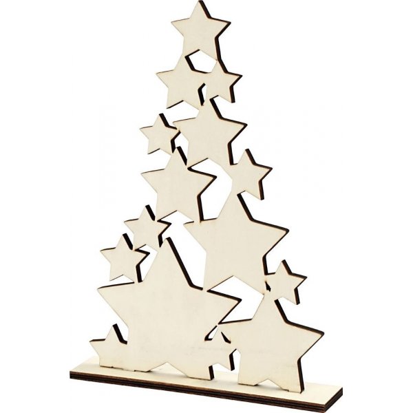 Weihnachtsbaum aus Sternen - 21,5 x 29,8 cm