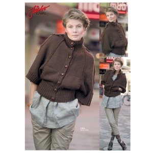 Strickmuster - Strickjacke im Uniform-Stil Strickmuster - Strickjacke im Uniform-Stil