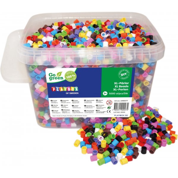 XL-Rhrenperlen Go Green 10 Farben - 5000 Stk