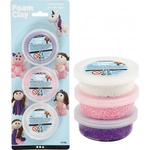 Foam Clay® - Rosa - Lila - Weiß - Glitzer, Metallic - 3 x 14 g Foam Clay® - Rosa - Lila - Weiß - Glitzer, Metallic - 3 x 14 g