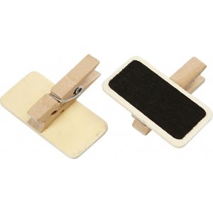 Brett mit Clip - 4 x 2 cm - 12 Stk Brett mit Clip - 4 x 2 cm - 12 Stk
