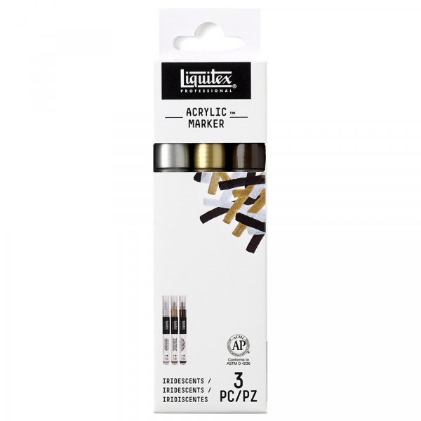 Farbmarker-Set Liquitex schimmernd - 3 Farben
