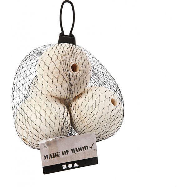 Holzperlen - 50 mm - 4 Stk