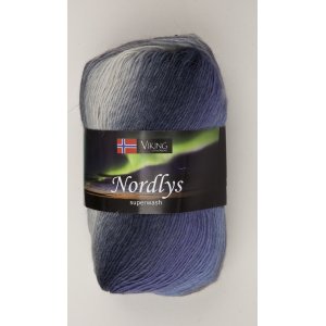 Wikingergarn Nordlys 100g - Natur/Grau/Blau (967) Wikingergarn Nordlys 100g - Natur/Grau/Blau (967)