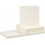 Karten und Umschlge - gebrochenes Wei, 16 x 16 cm - 50 Sets
