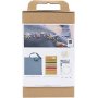 DIY Kit Stickerei - taubenblau - Textiltasche