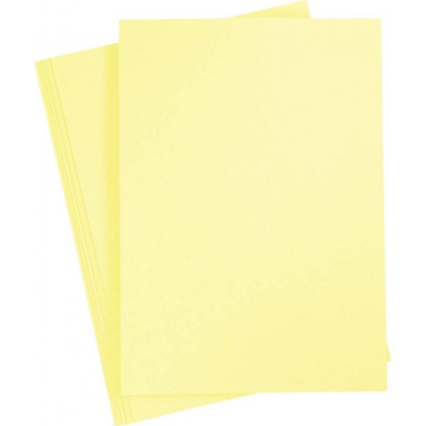 Farbiger Karton - hellgelb - A4 - 180 g - 20 Blatt