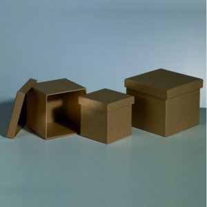 Boxset 12x12x11 / 10x10x10 / 8x8x9 cm - 3 Teile rechteckig Boxset 12x12x11 / 10x10x10 / 8x8x9 cm - 3 Teile rechteckig