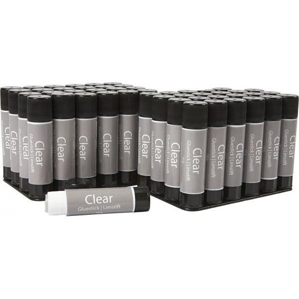 Klarer Klebestift - rund - 10 g - 48 Stk