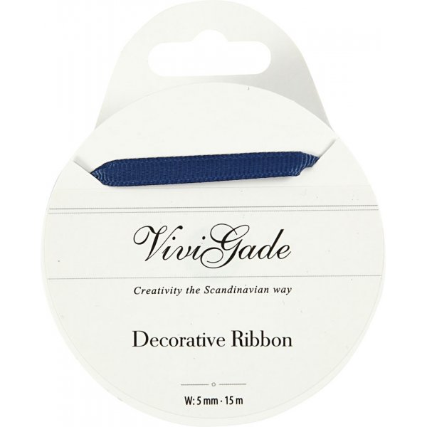 Ripsband - Blau - 15 m