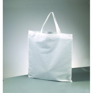 Tragetasche Baumwolle 38 x 42 cm - weißer kurzer Henkel Tragetasche Baumwolle 38 x 42 cm - weißer kurzer Henkel