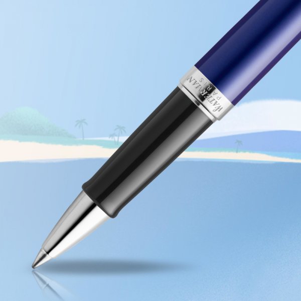 Tintenroller Waterman Hmisphre Deluxe French Riviera - Marineblau - Fein