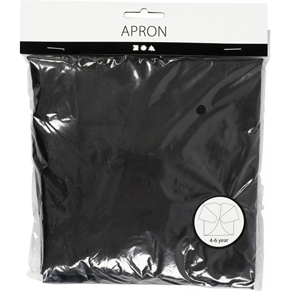 Malerschrze - schwarz - 4-6 Jahre