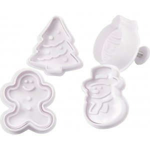 Geprägter Ausstecher - weiß - Weihnachtsbaum - Schneemann - Lebkuchenmann - Kugel Geprägter Ausstecher - weiß - Weihnachtsbaum - Schneemann - Lebkuchenmann - Kugel