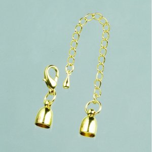Endteil ø 6 mm - goldfarben 1 Stk. mit Kette Endteil ø 6 mm - goldfarben 1 Stk. mit Kette