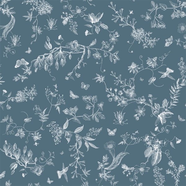 Ellinor Textilwachstuch blau