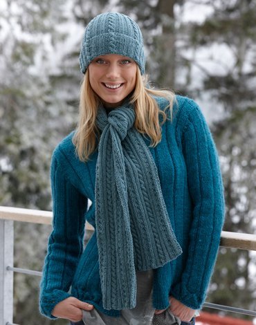 Strickmuster - Strickmtze und Schal