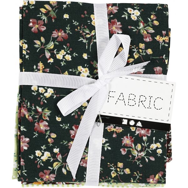 Patchworkstoff - grn - 4 Stk