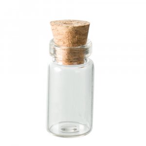 Glasflasche mit Korken Klar Glasflasche mit Korken Klar