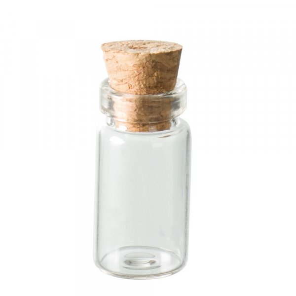 Glasflasche mit Korken Klar